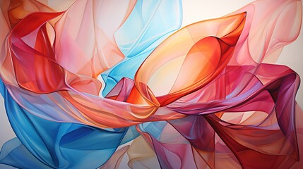 An eye-catching abstract design featuring flowing lines and polygonal shapes in vibrant hues, capturing the essence of nature through a futuristic perspective.