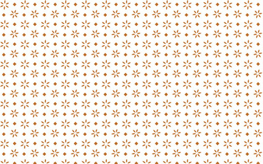 Golden vector floral seamless pattern. Abstract luxury geometric ornamental texture with small flower silhouettes. Gold and white simple ornament in oriental style.