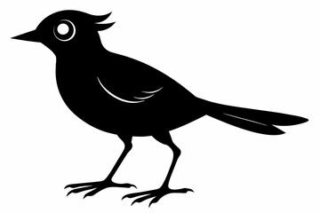  A lark bird silhouette black vector artwork illustration