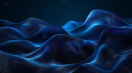 Slick, modern blue wave design with a digital feel