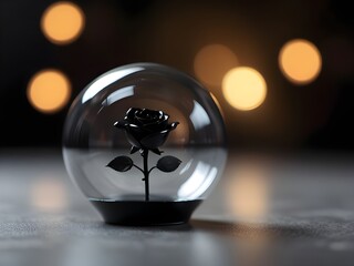 Transparent glass ball