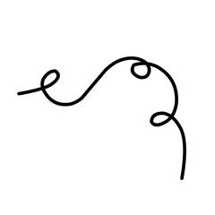 abstract curly lines doodle
