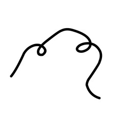 abstract curly lines doodle