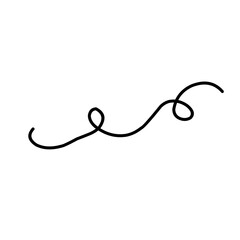 abstract curly lines doodle