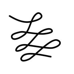 abstract curly lines doodle