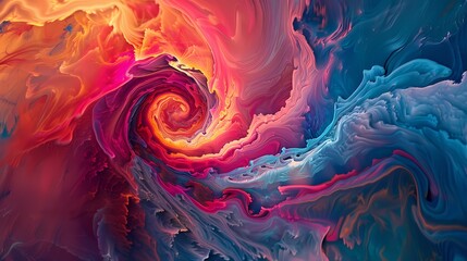 Whirling eddies of multicolor swirling gracefully on a solid backdrop, creating a mesmerizing whirlpool of color