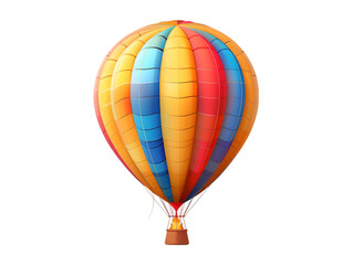 Fototapeta premium Hot air Ballon isolated on transparent background.