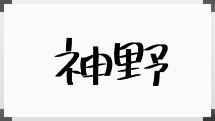 神野 (日本人の名前・苗字)