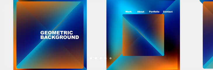 Gradient triangles composition with bright fluid colors. Vector Illustration For Wallpaper, Banner, Background, Card, Book Illustration, landing page