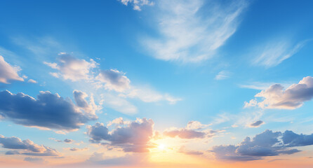 Obraz premium sunset sky with clouds background