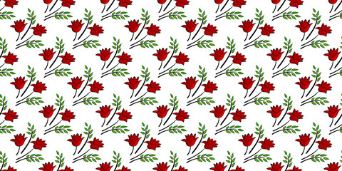 Expandable Pattern of Flowers and Leaves Decoration