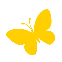 butterfly silhouette isolated on white