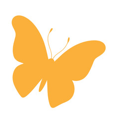 butterfly silhouette isolated on white