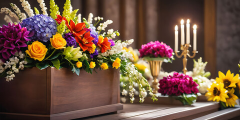 Fototapeta premium Jewish holiday Shavuot. Shavuot symbols : torah, first harvest, flowers, milk products- dairy