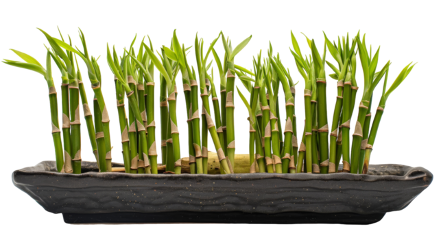 A planter filled to the brim with lush green grass, creating a vibrant and lively display of vegetation
