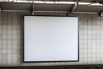 A blank empty screen board at a railway station