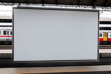 A blank empty screen board at a railway station