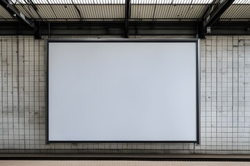 A blank empty screen board at a railway station