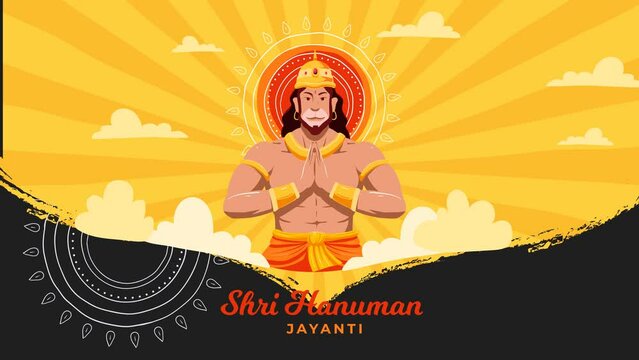 Divine Hanuman Jayanti Animations for Your Celebration! with Alpha Flat Animation