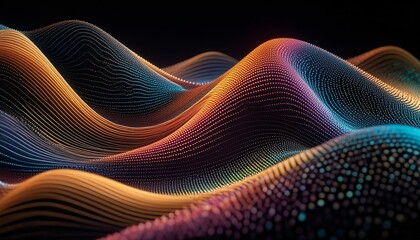 Glitch Art Stippled Dotwork Dynamic Flow Lines Abstract Background In Ultra High Definition Quality. Grainy Dotted Texture