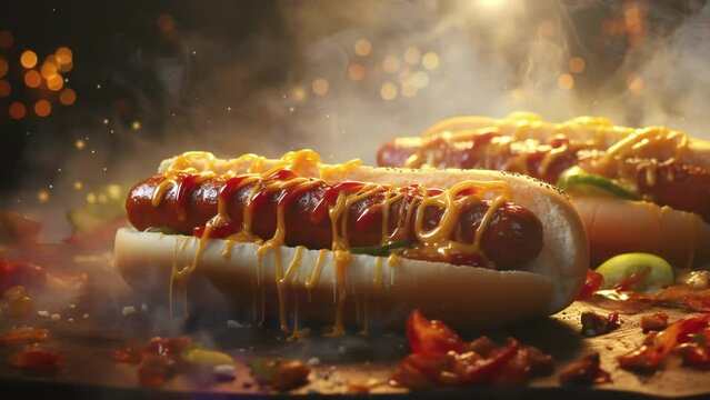 Video recreation of a tasty hot dog	
