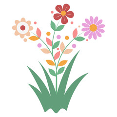 flower branch flower divider flower wreath flower Autumn branch ornament floral divider. element on transparent 