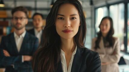 Confident CEO and Business Team in Office: Professional Group Photo [4K Wallpaper]