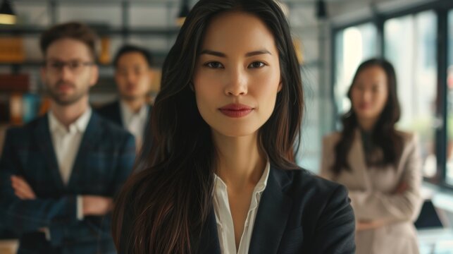 Confident CEO and Business Team in Office: Professional Group Photo [4K Wallpaper]