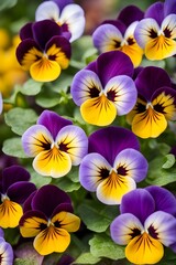 colorful adorable pansies