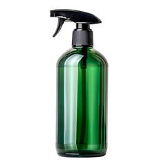 Fototapeta premium Green plastic spraying can with a black plastic lid on an isolated background