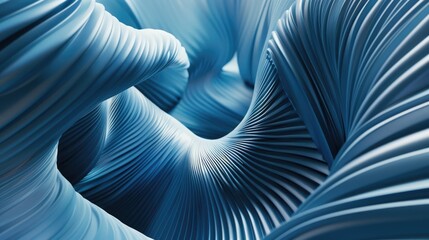 Abstract 3d rendering of twisted lines. Modern background design, illustration of a futuristic shape 