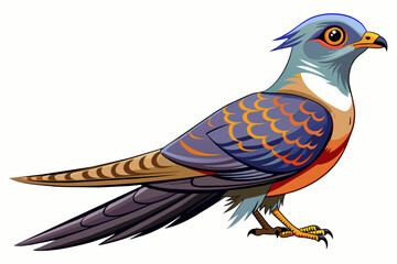  A beautiful cuckoo bird vector image artwork illustration 