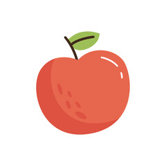 Simple apple in flat style