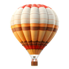 Obraz premium Hot ballon air isolated on transparent background.