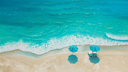 Tranquil Azure Ocean Beach Scene