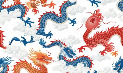 Obraz premium Beautiful seamless pattern