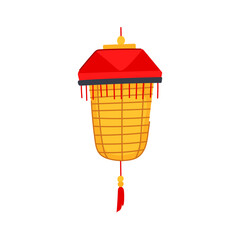 china chinese lamp cartoon. red year, new festival, paper japanese china chinese lamp sign. isolated symbol vector illustration