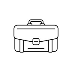 Business bag simple outline vector icon