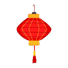 paper chinese lamp cartoon. japanese asian, gold hanging, happy asia paper chinese lamp sign. isolated symbol vector illustration