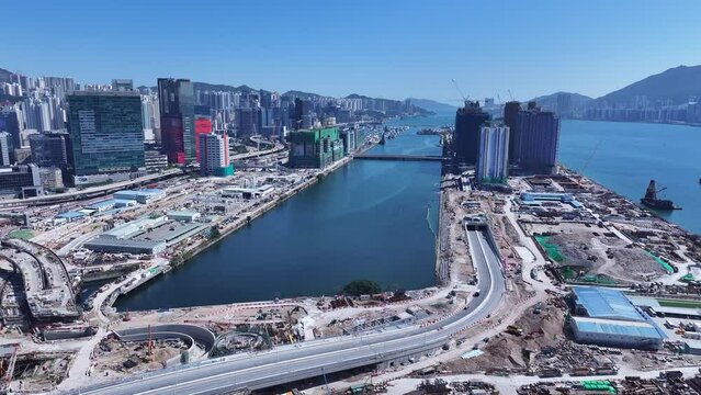 Central Kowloon Route in constructing flyovers and underground carriageways at Kai Tak Interchange connect the road network in Yau Ma Tei, West Kowloon and Kowloon Bay, which can alleviate traffic