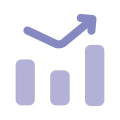 Get this amazing icon of growth chart in trendy style