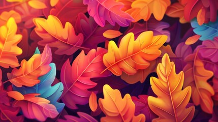 Modern autumn leaf background for banners, cards, flyers, and social media wallpaper.