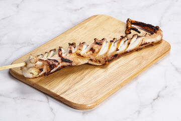 Delicous tasty Grilled octopus tentacle