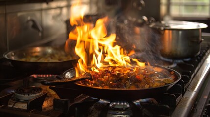 As the flame on the gas stove dies down the meal is declared complete and ready to be enjoyed.