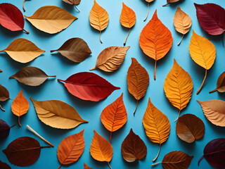 Colorful autumn leaf pattern