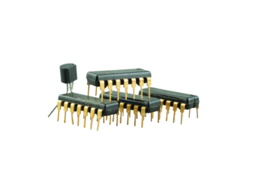 Integrated Circuits Electronics On Clear Background 