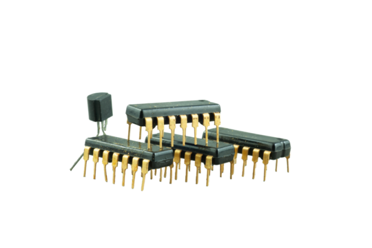 Integrated Circuits Electronics On Clear Background 