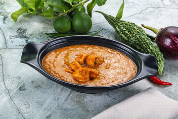 Indian cuisine - Masala with prawn