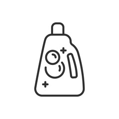 Dishwasher detergent, linear icon. Foaming agent. Line with editable stroke