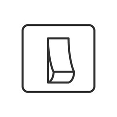 Electric switch, linear icon. Line with editable stroke